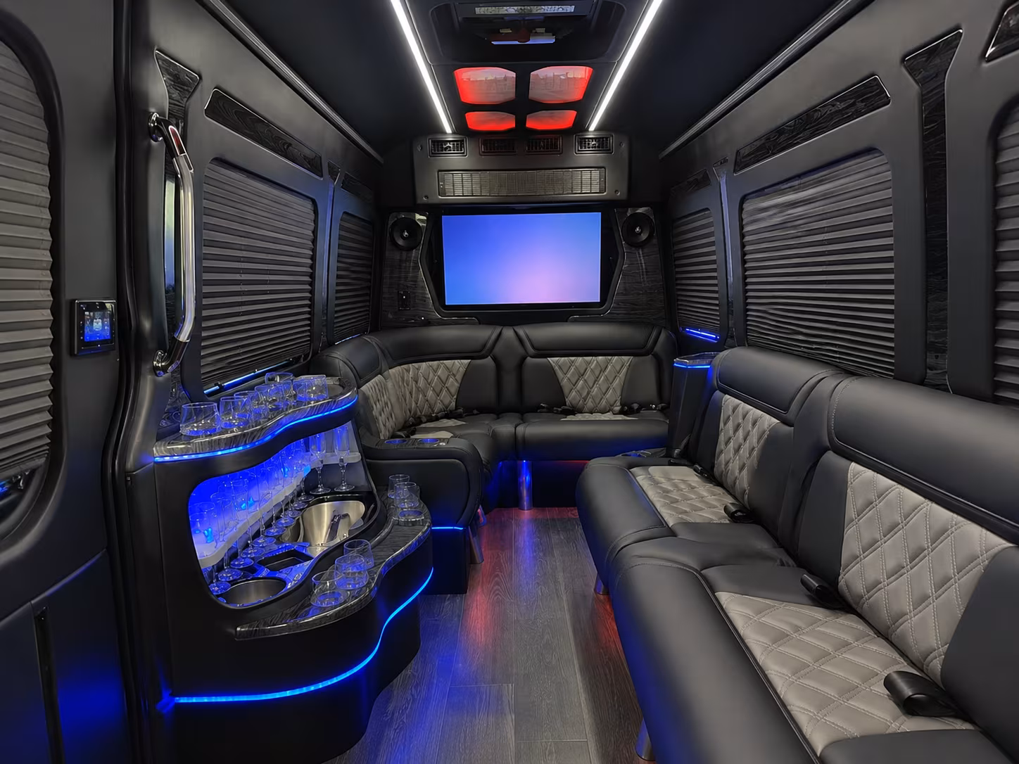 jonesboro 50 passenger party bus inside